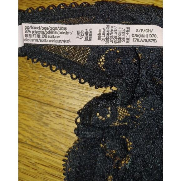 Victoria's Secret Dream Angels Black Velvet Lace Bralette Women's Small Gothic - Picture 9 of 12